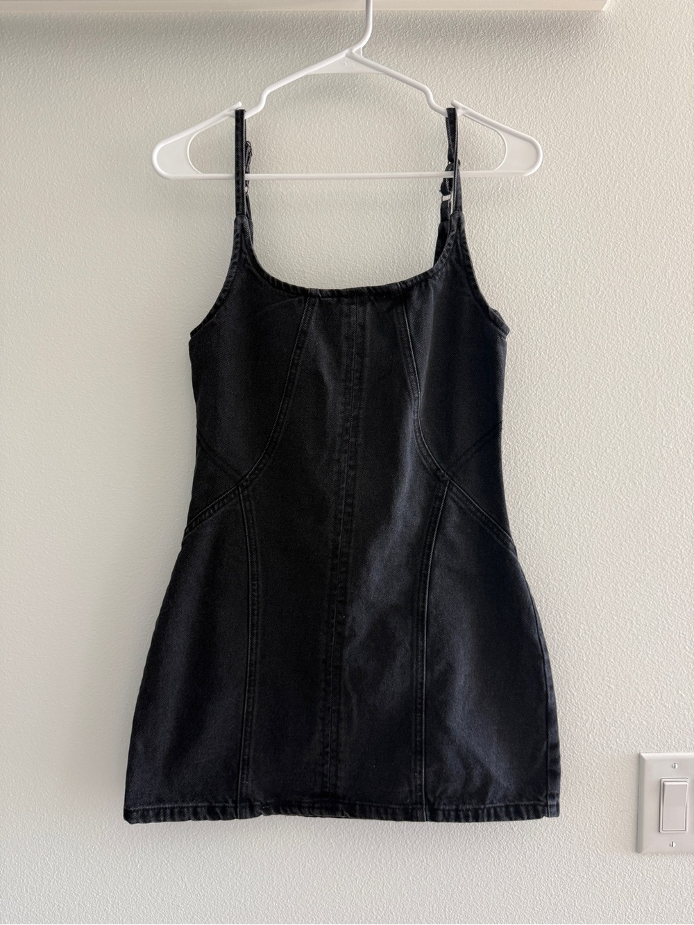 Nasty Gal Black Denim Mini Dress